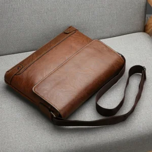 Vintage Style Casual Crossbody Satchel with Polyester Lining