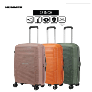 Hummer Overland 28inch Polypropylene [PP] Hard Case Expandable TSA Lock Secure Zip Luggage