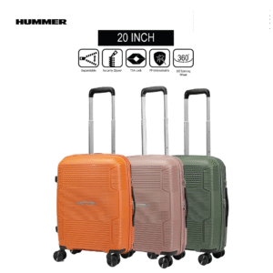 Hummer Overland 20inch Polypropylene [PP] Hard Case Expandable TSA Lock Secure Zip Luggage