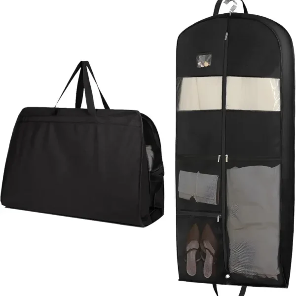 df5b350b9b07496b9175858fd1cedcb3-goods Durable Canvas Garment Bag for Suits, Dresses & Coats